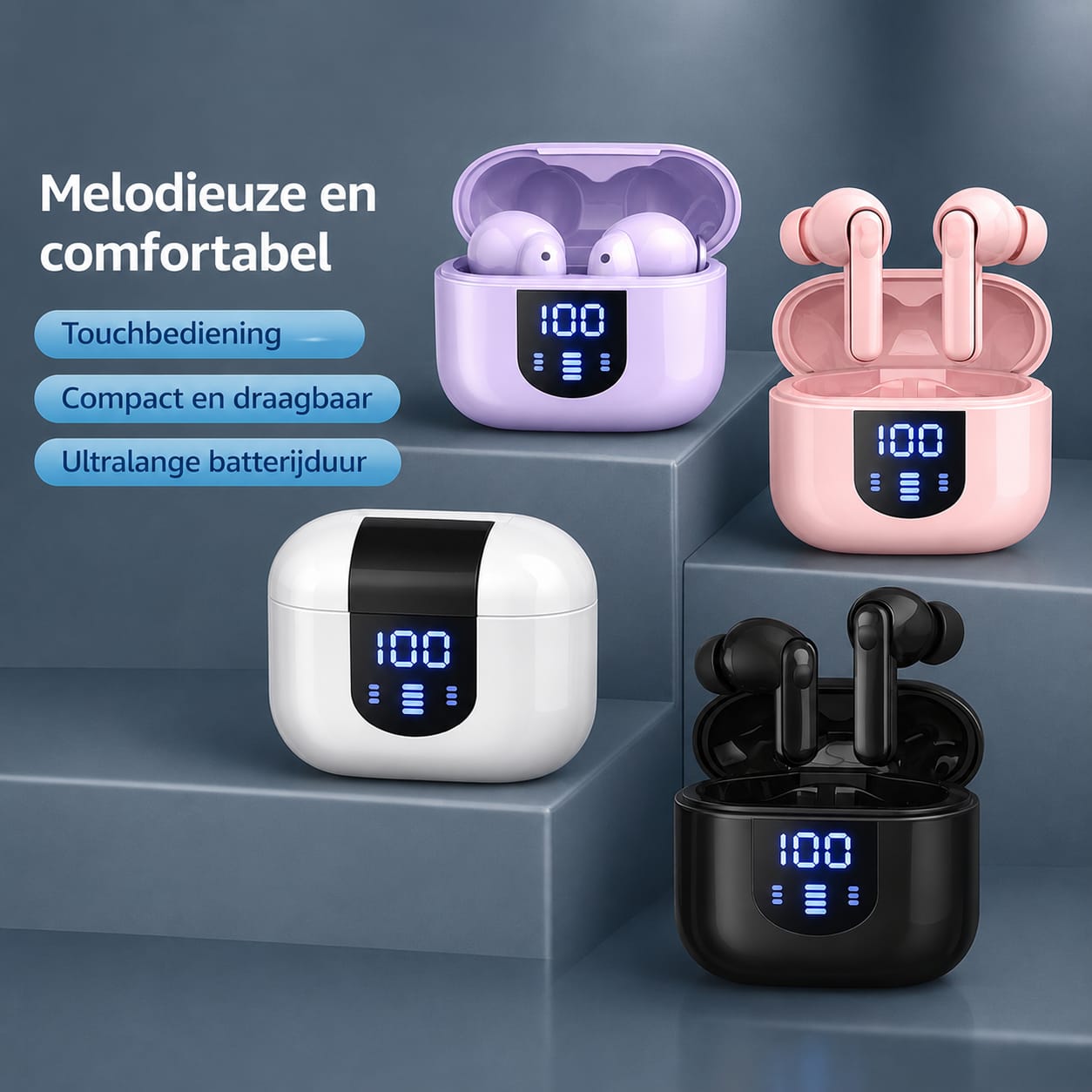 draadloze oortjes roze