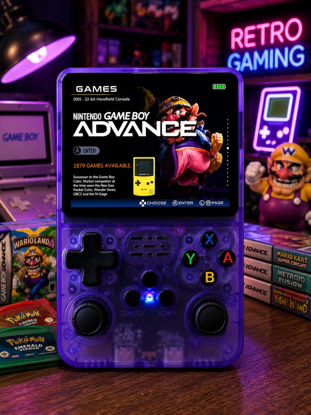draagbare retro videogame console / gameboy